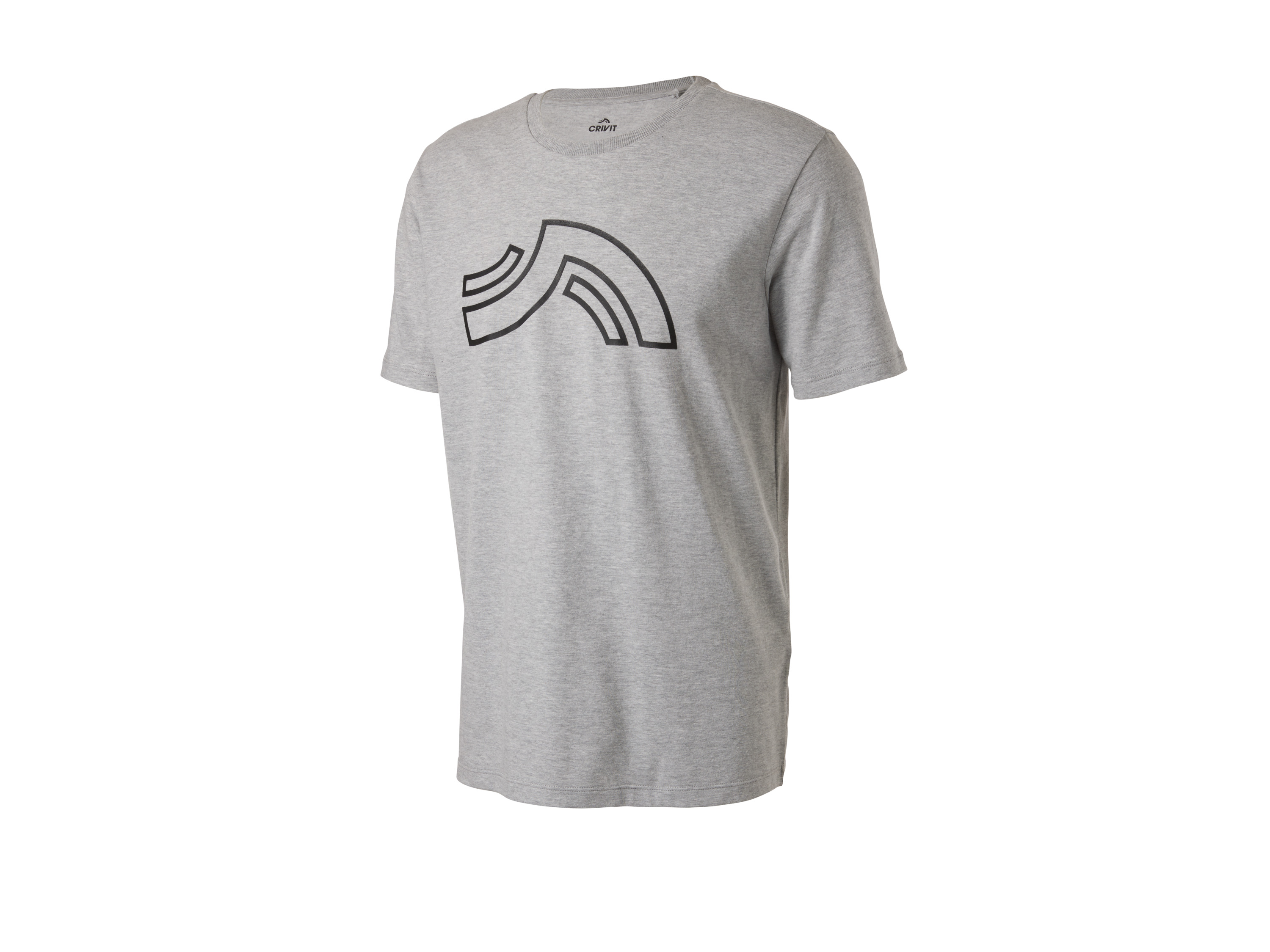 CRIVIT Koszulka funkcyjna męska z bawełny (Szary, S (44/46))