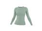Jasnozielona koszulka sportowa z długim rękawem i teksturowanymi panelami bocznymi