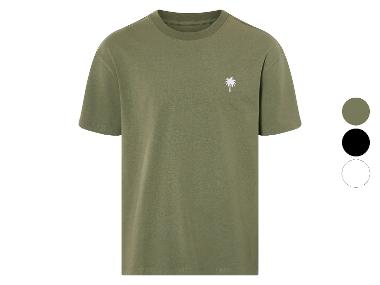 LIVERGY® T-shirt oversize męski z bawełny