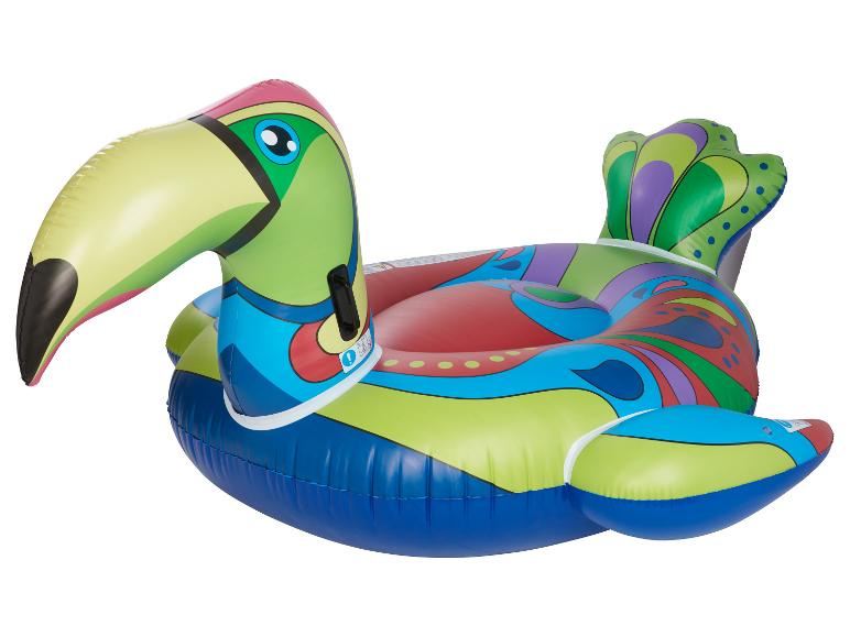 Dmuchana zabawka w kształcie tukan, kolorowy, stylowy wzór.