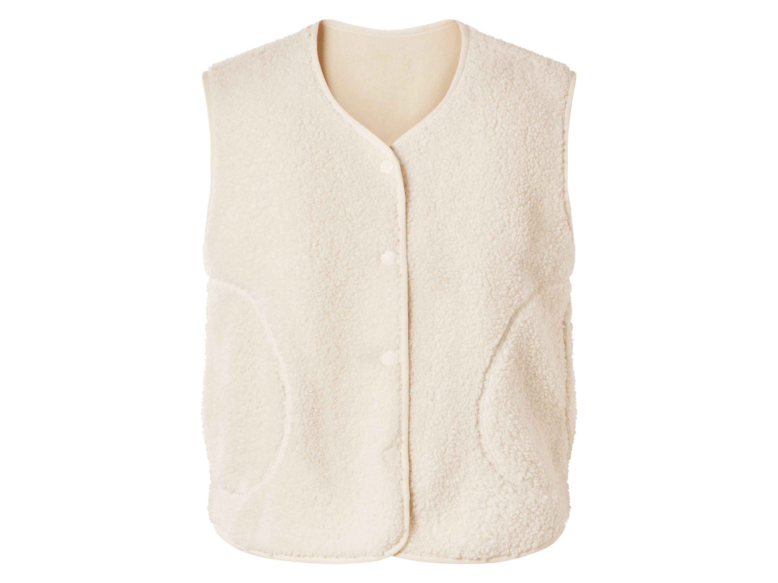 ESMARA® Kamizelka damska sherpa (Biały, L(44/46))