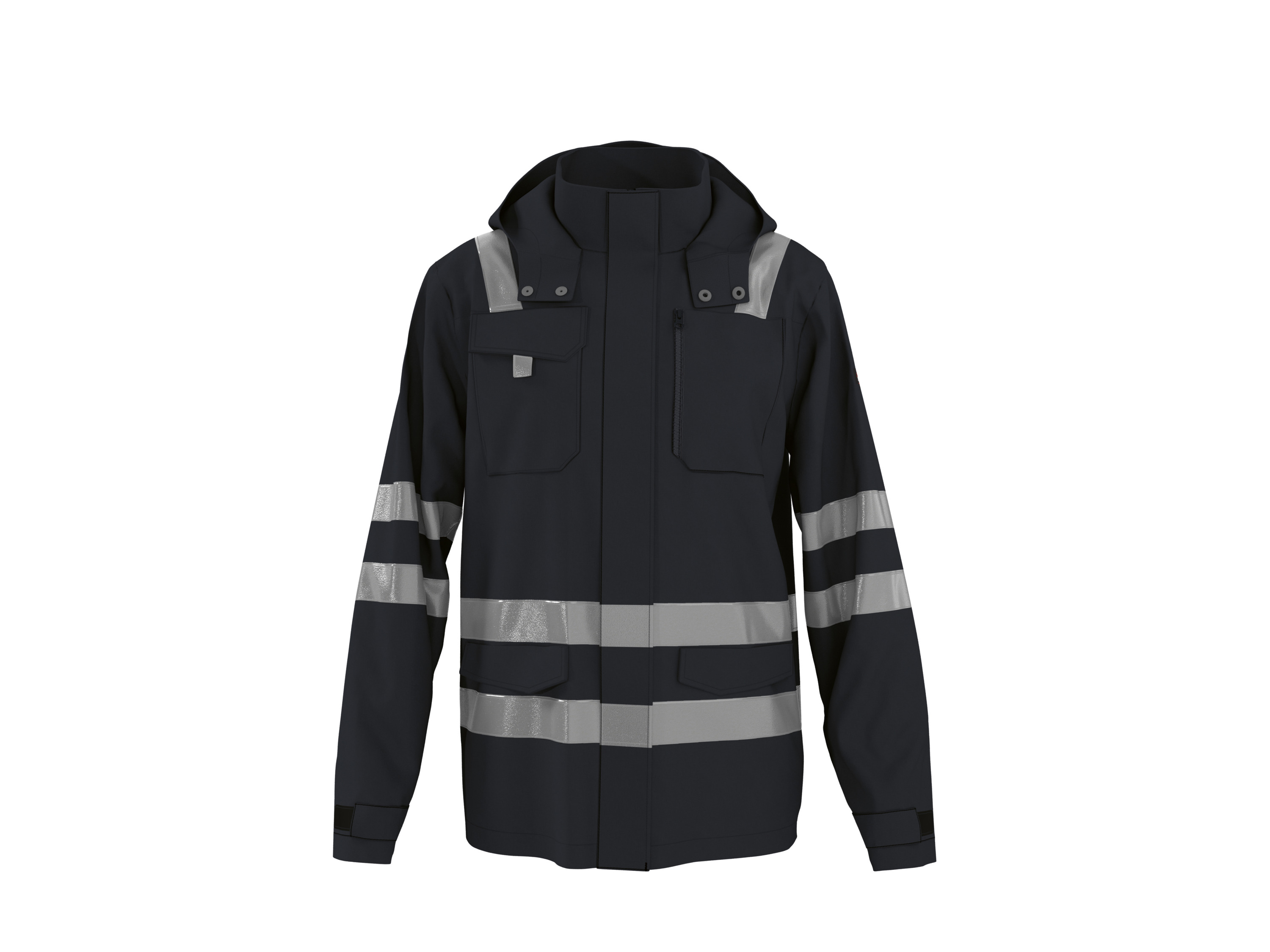 PARKSIDE PERFORMANCE® Kurtka softshell męska odblaskowa (Czarny, XXL (60/62))