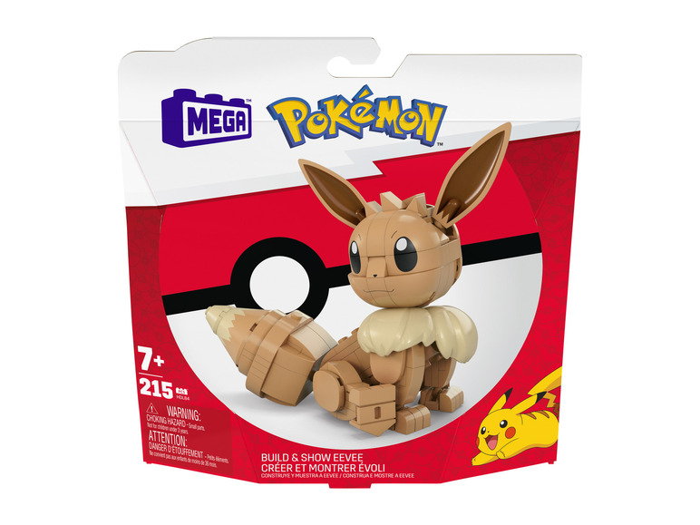 Zestaw konstrukcyjny Mega z figurką Eevee, Pokémona.