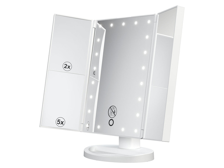Pełny ekran: LIVARNO home Składane lustro kosmetyczne MKSLK 6 A2, z oświetleniem LED - zdjęcie 9