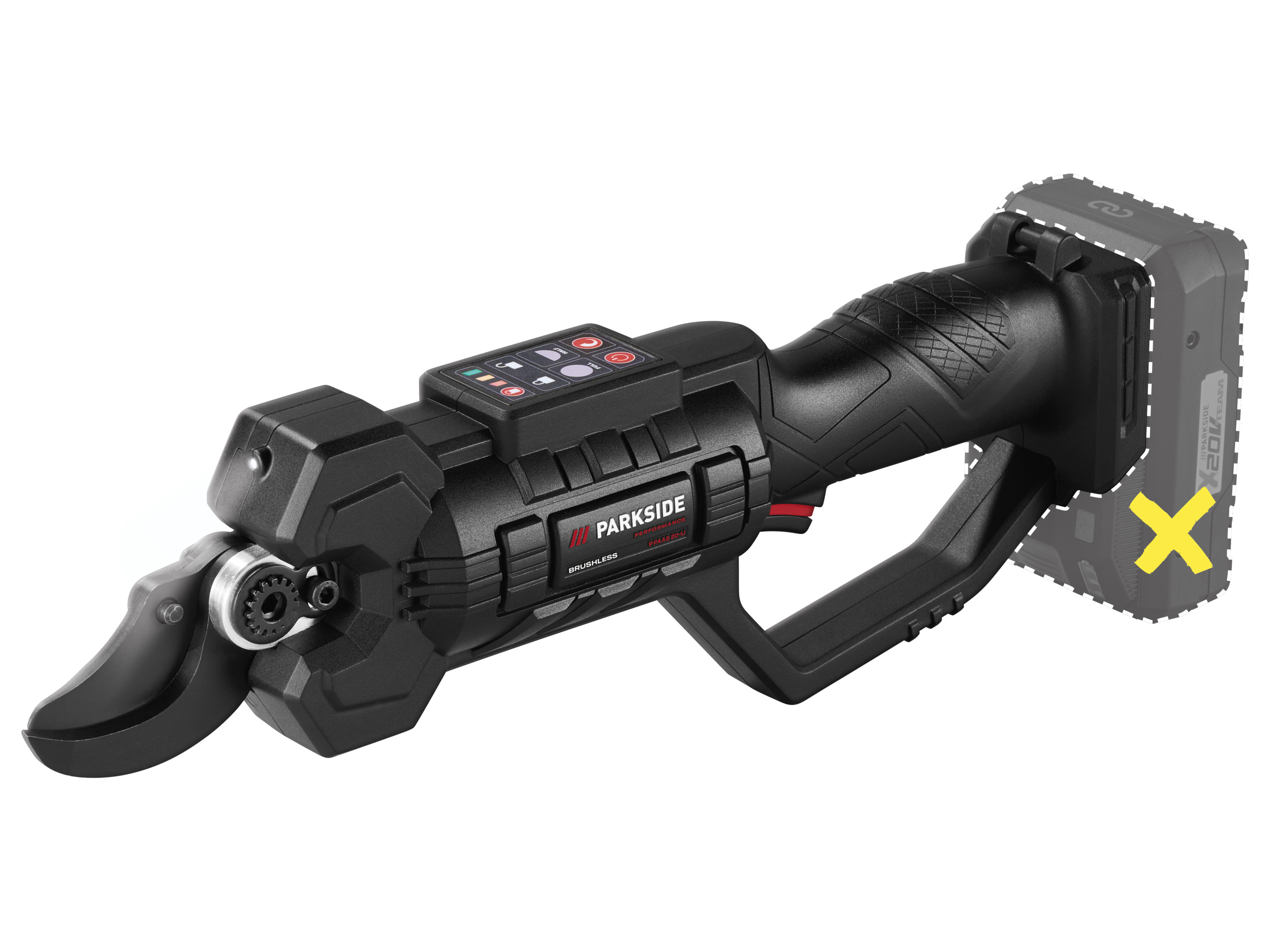 PARKSIDE PERFORMANCE® Akumulatorowy sekator, 20 V (bez akumulatora i ładowarki)