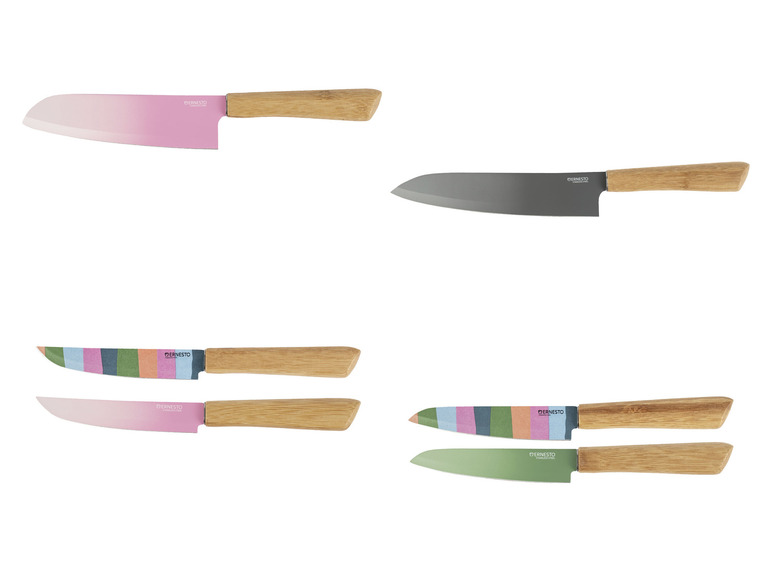 Pełny ekran: ERNESTO® Nóż lub zestaw noży kuchennych z uchwytem z bambusa - zdjęcie 1