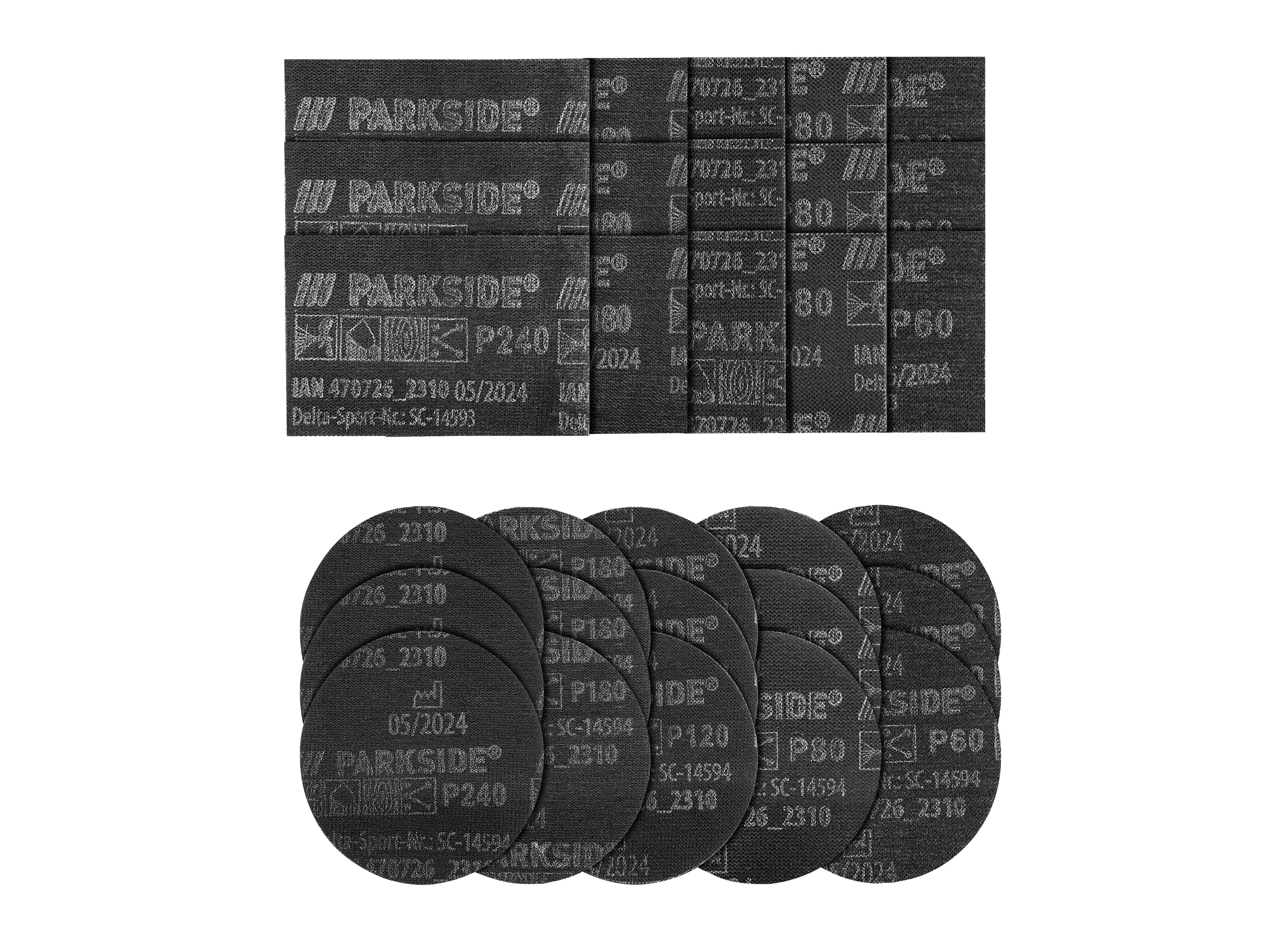 PARKSIDE PERFORMANCE® Zestaw siatek ściernych do drewna, szpachli, lakieru, tworzywa sztucznego i metalu