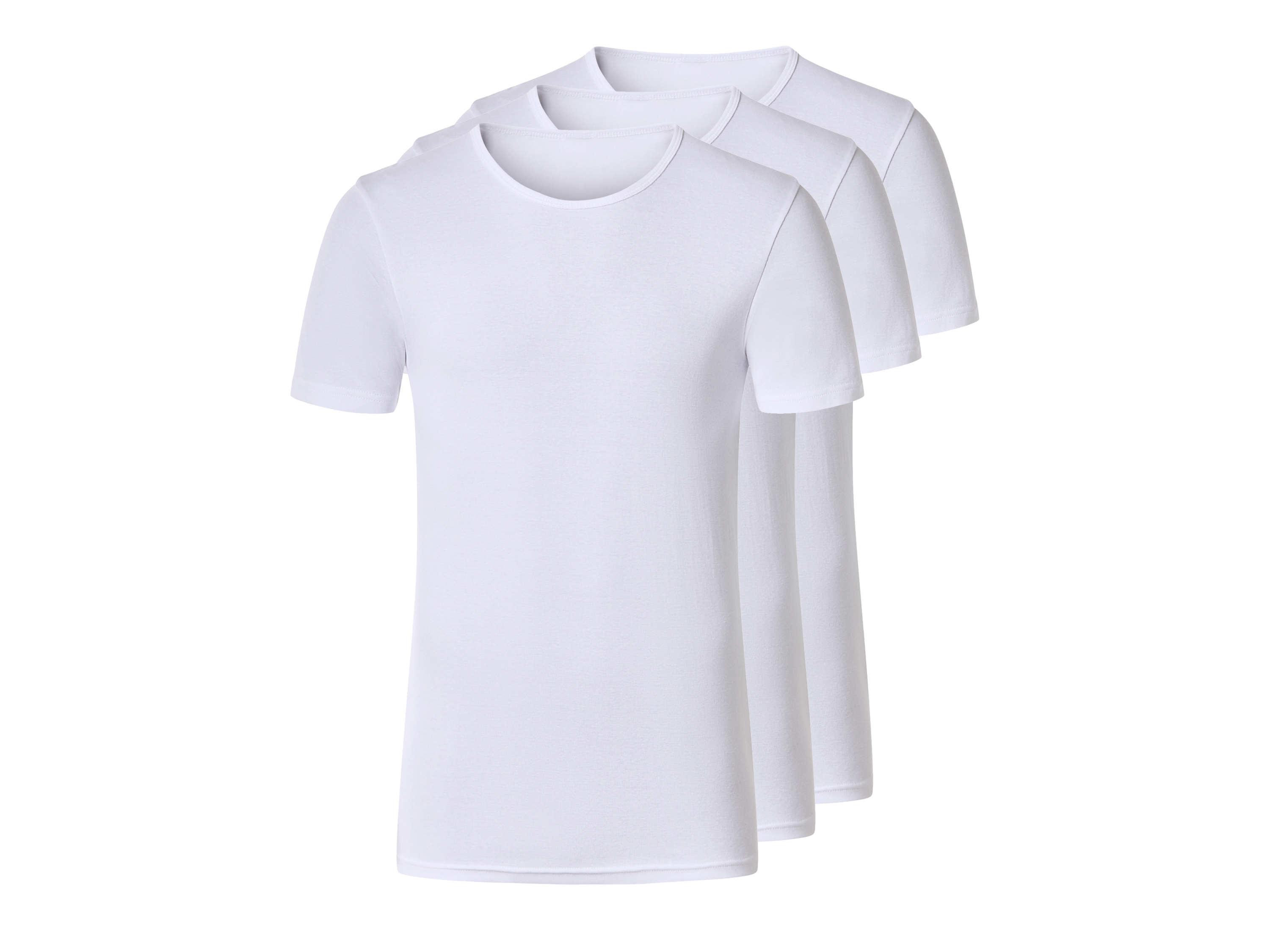 esmara Men Podkoszulki męskie z bawełny, 3 sztuki 