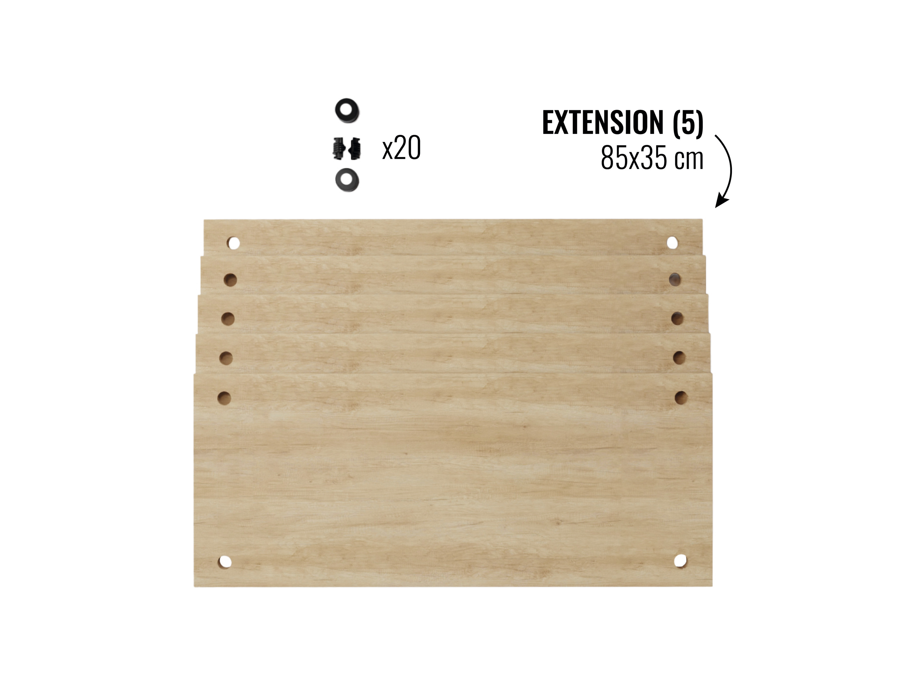 AR SHELVING Półki do regału ściennego DECO (85x35 cm)