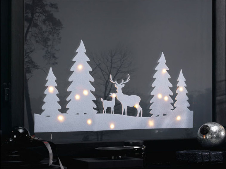 Pełny ekran: LIVARNO home Obraz zimowy LED na okno - zdjęcie 2
