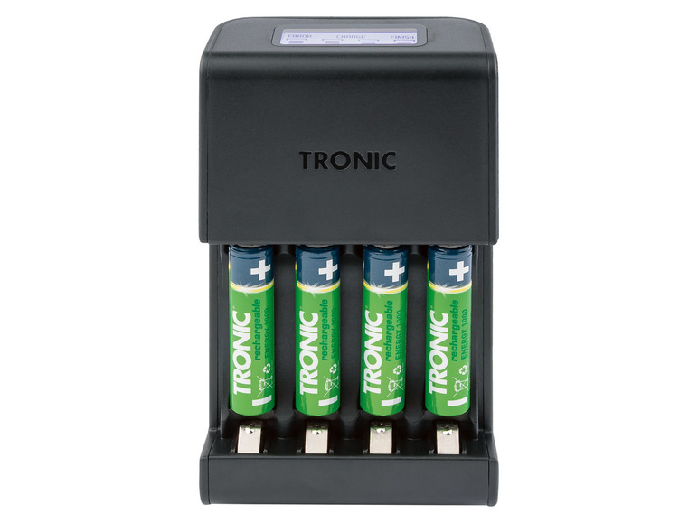 Pełny ekran: TRONIC Ładowarka do akumulatorków z wyświetlaczem LCD i 4 akumulatorkami - zdjęcie 1