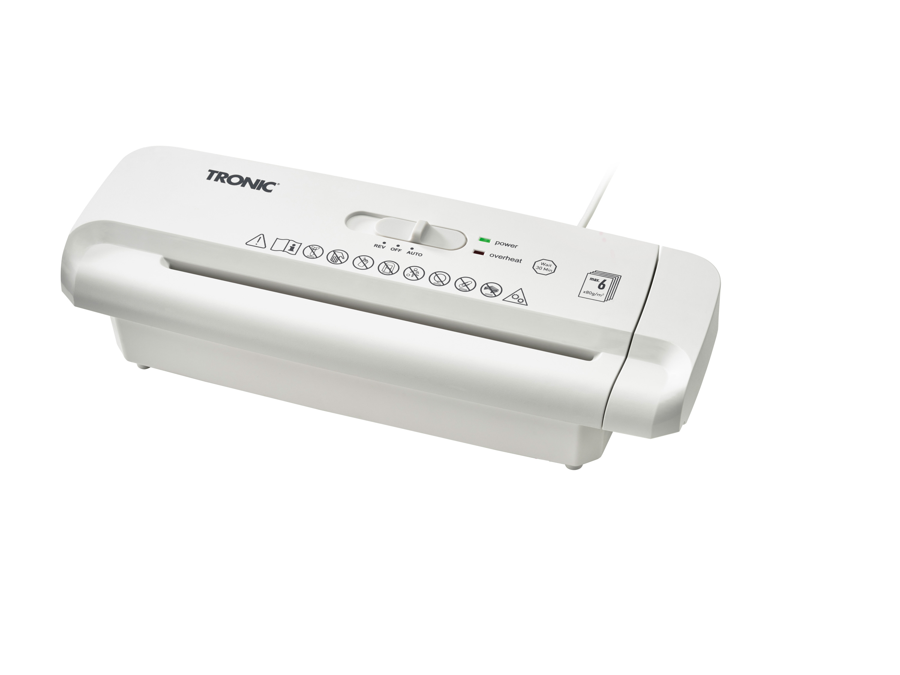 TRONIC® Niszczarka do dokumentów nakładana na kosz
