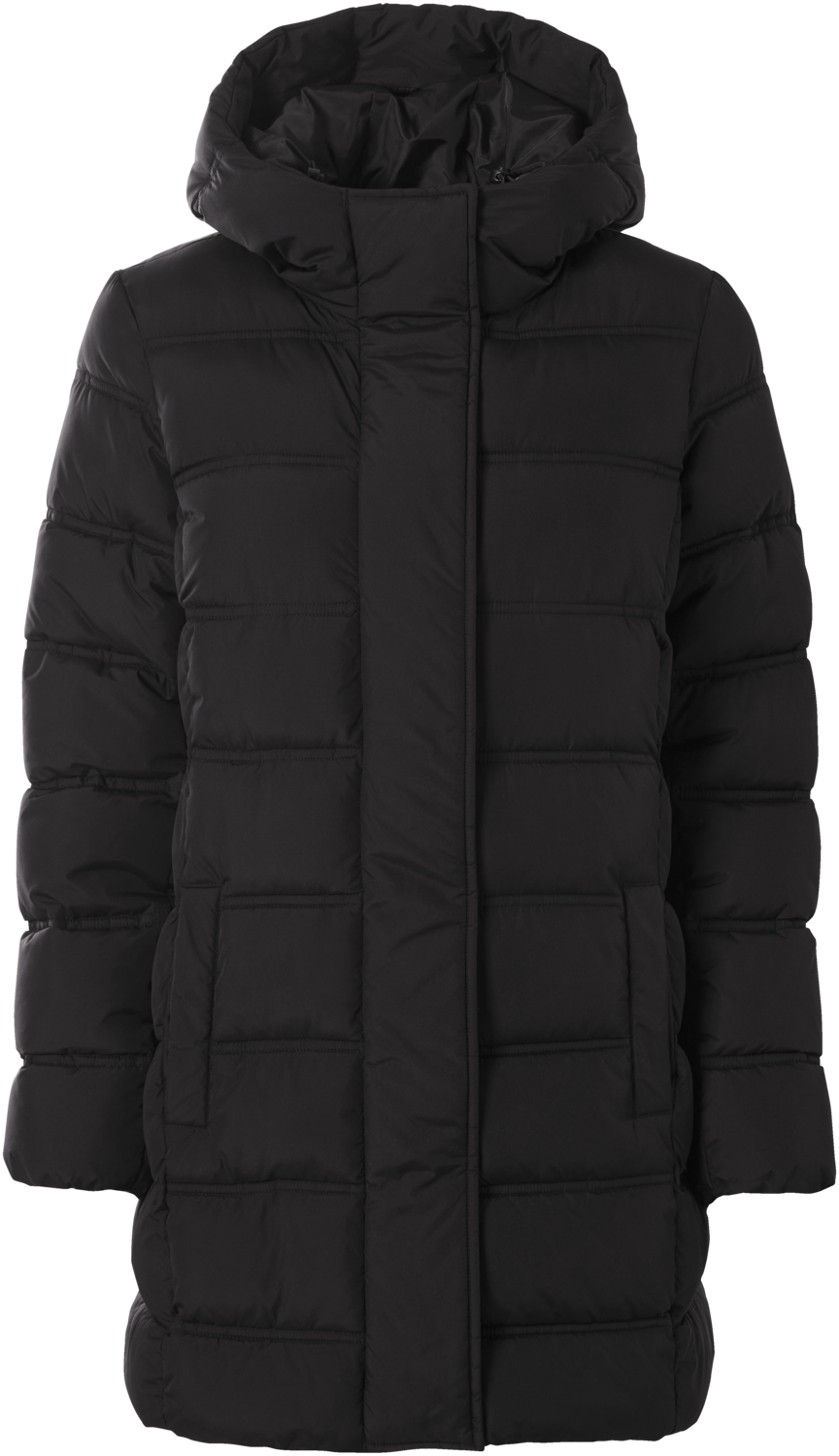 ESMARA® Płaszcz damski termiczny pikowany  (Czarny, XL(48/50))