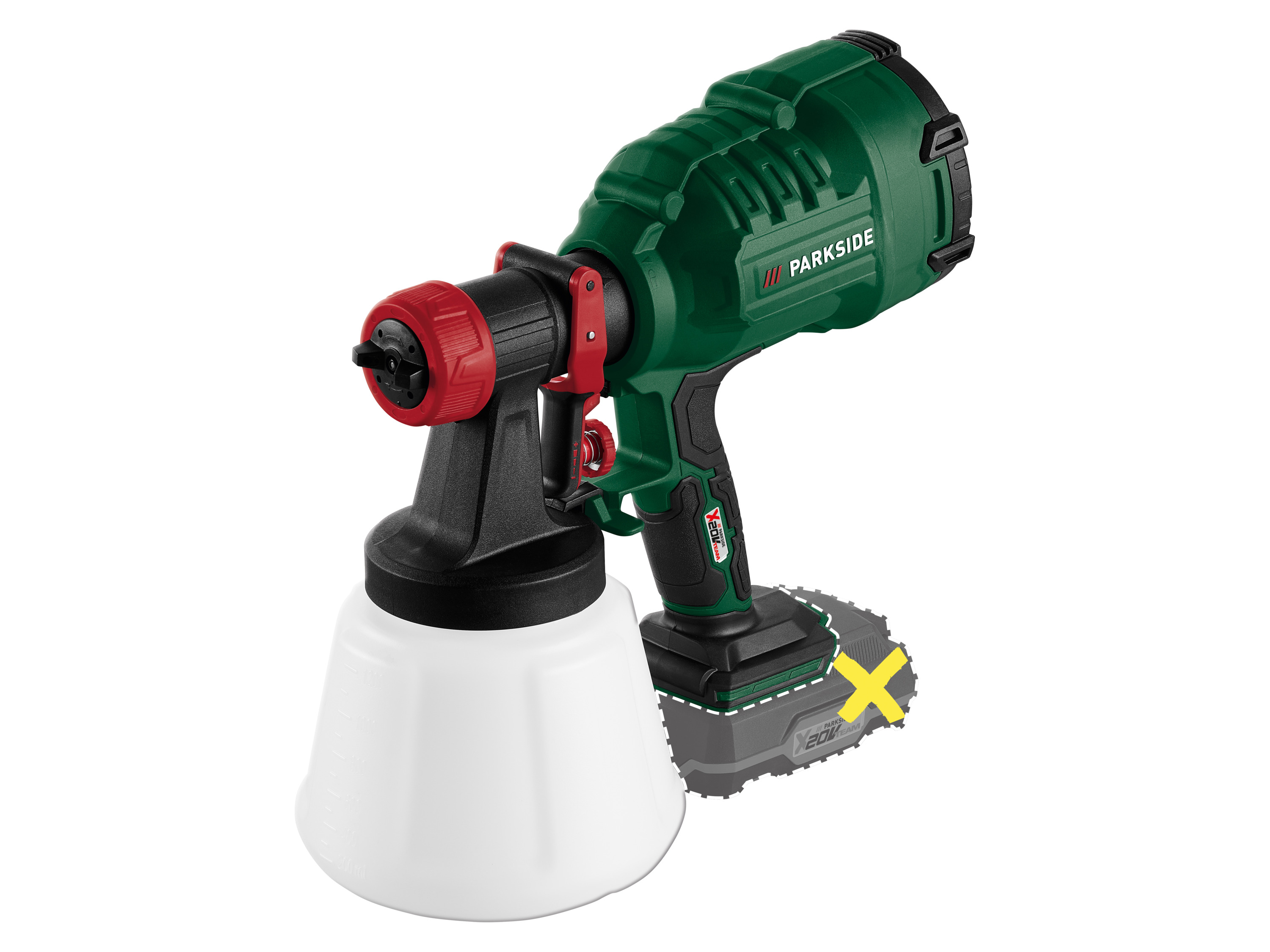 PARKSIDE® Akumulatorowy pistolet natryskowy, 20 V, PFSA 20-Li B2 (bez akumulatora i ładowarki)