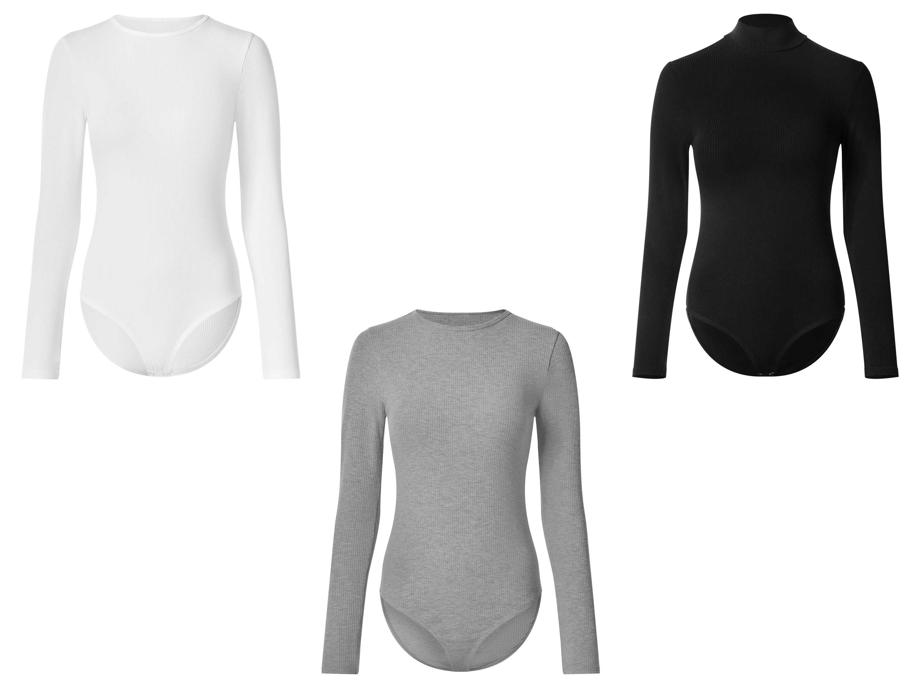 esmara® Body prążkowane damskie z długim rękawem