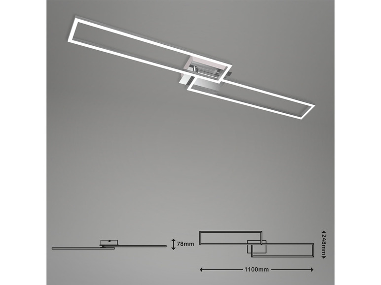 Pełny ekran: Briloner Lampa sufitowa LED z pilotem, 1 sztuka - zdjęcie 7