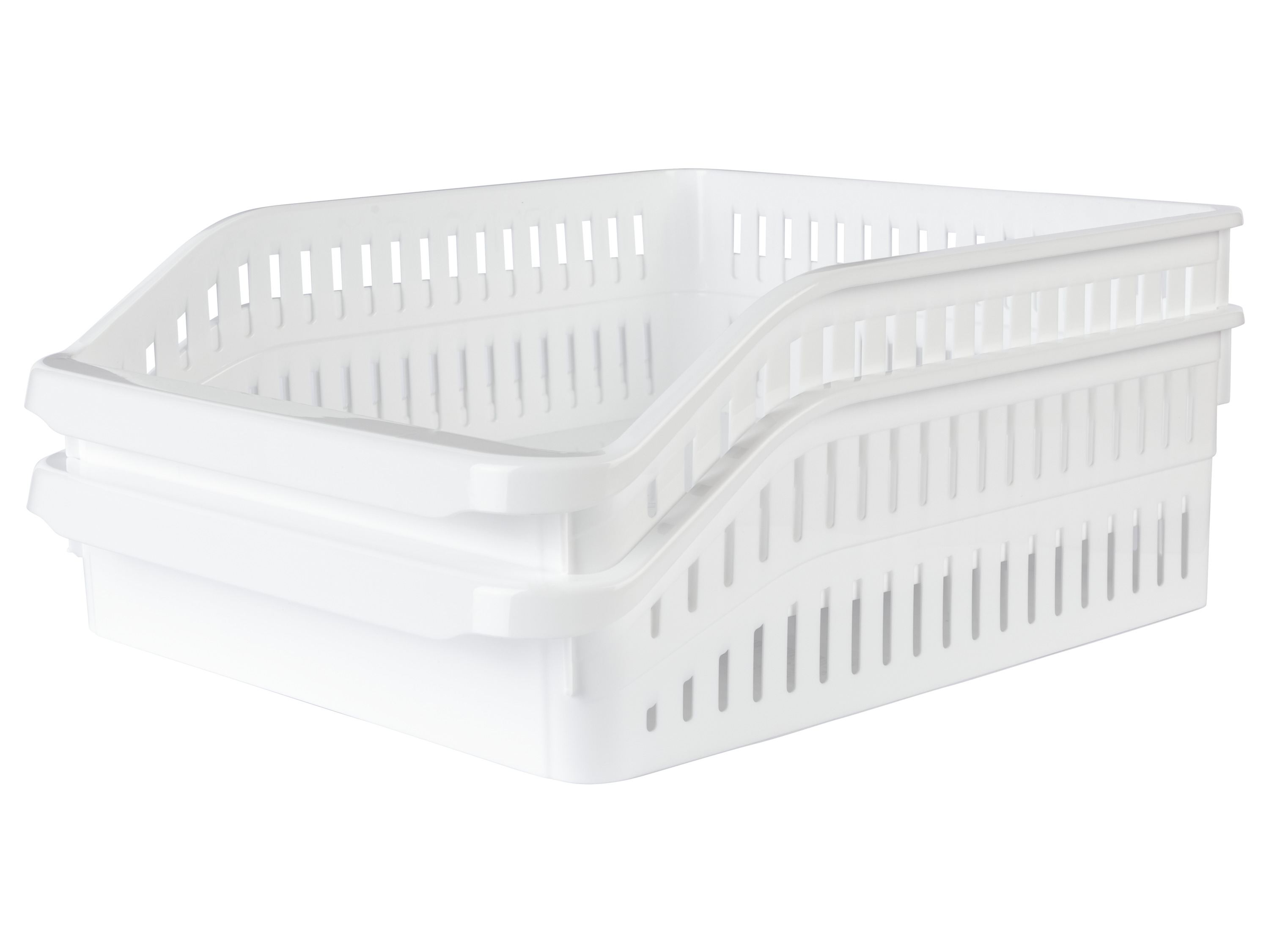 LIVARNO home Kosze do szafek kuchennych, z obniżonym przodem (Szeroki, 2 sztuki, Biały)