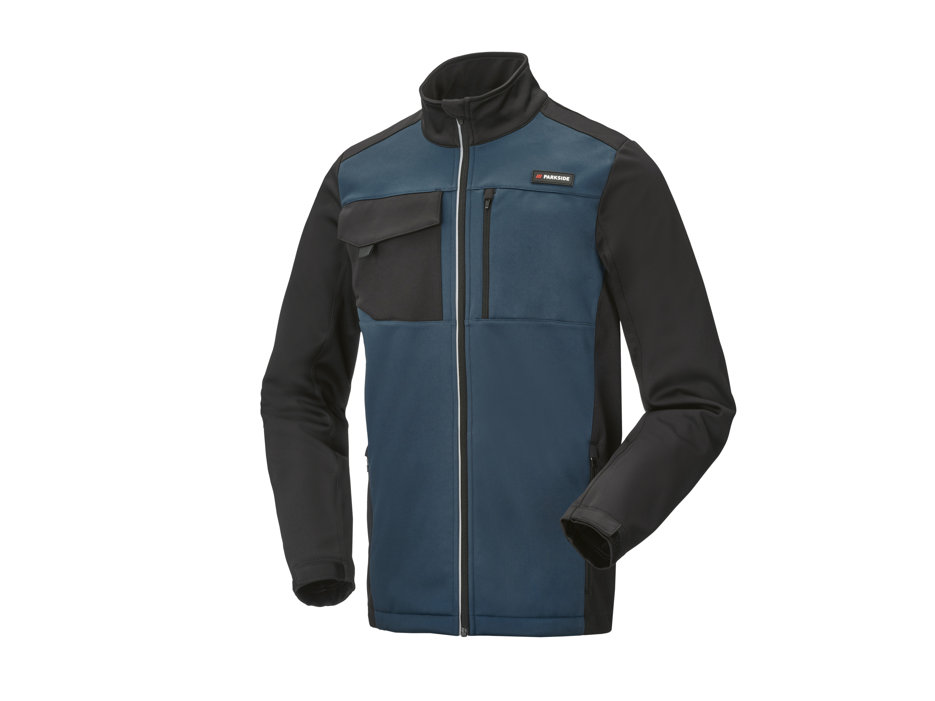 PARKSIDE® Kurtka robocza męska softshell (Czarny/ niebieski, XXL (60/62))