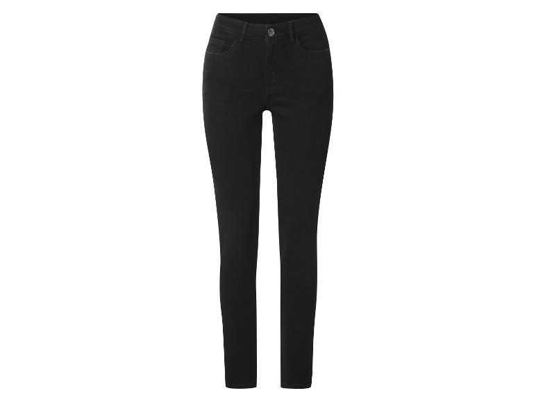 Czarne damskie dżinsy skinny z wysokim stanem