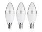 Trzy żarówki LED E14 w kształcie świecy