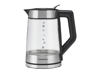 SILVERCREST® Czajnik szklany z regulacją temperatury, 3000 W, SWGD 3000 B3