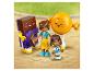 Dwie figurki LEGO Friends i dwie postacie do zbudowania, brązowa i żółta, na ścieżce.