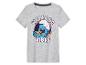 Szare T-shirt z nadrukiem Smerfa i tekstem 'Weekend Vibes'.