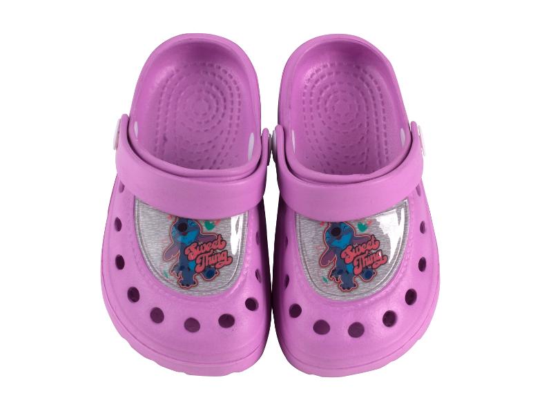 Fioletowe klapki dziecięce z motywem Stitch "Sweet Thing".