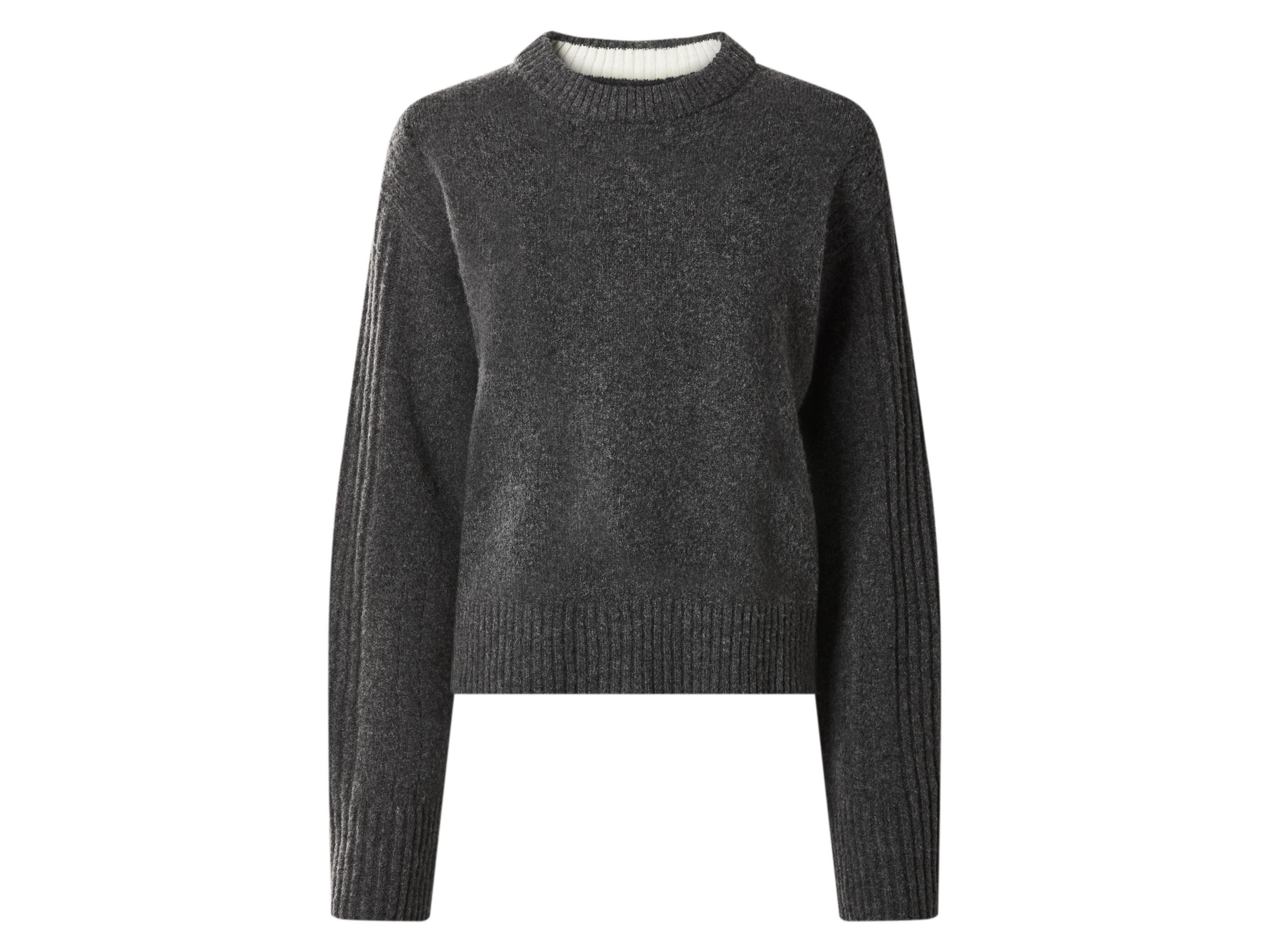 ESMARA® Sweter damski z dzianiny (Czarny, L(44/46))