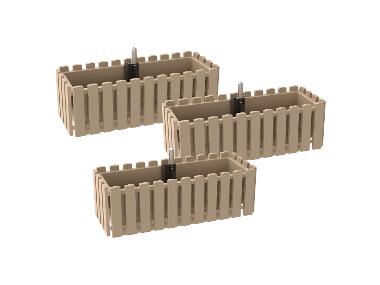 PARKSIDE® Zestaw 3 skrzynek na kwiaty, 50 cm