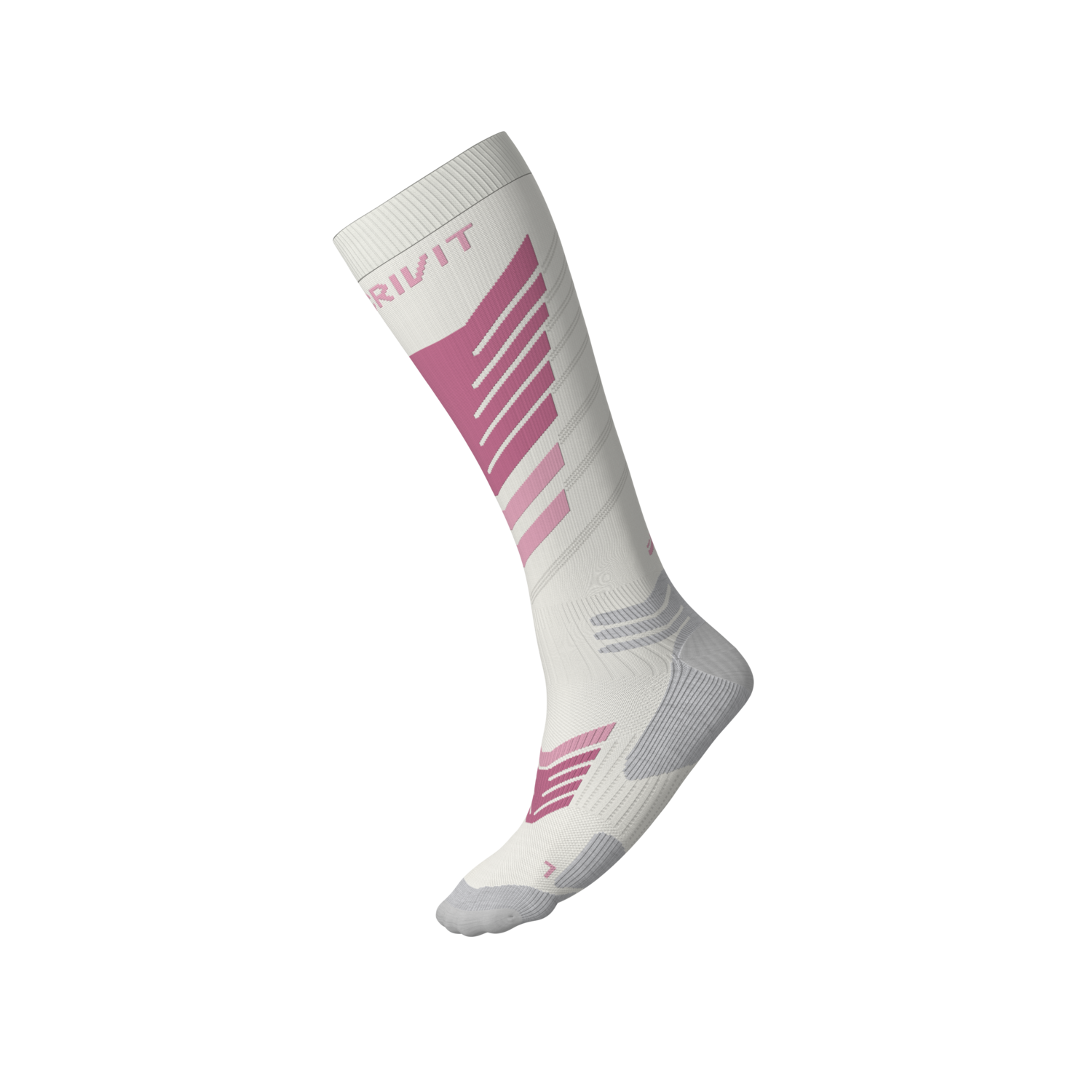 CRIVIT Skarpety narciarskie funkcyjne, 1 para, unisex (Biały/różowy, 41/42)