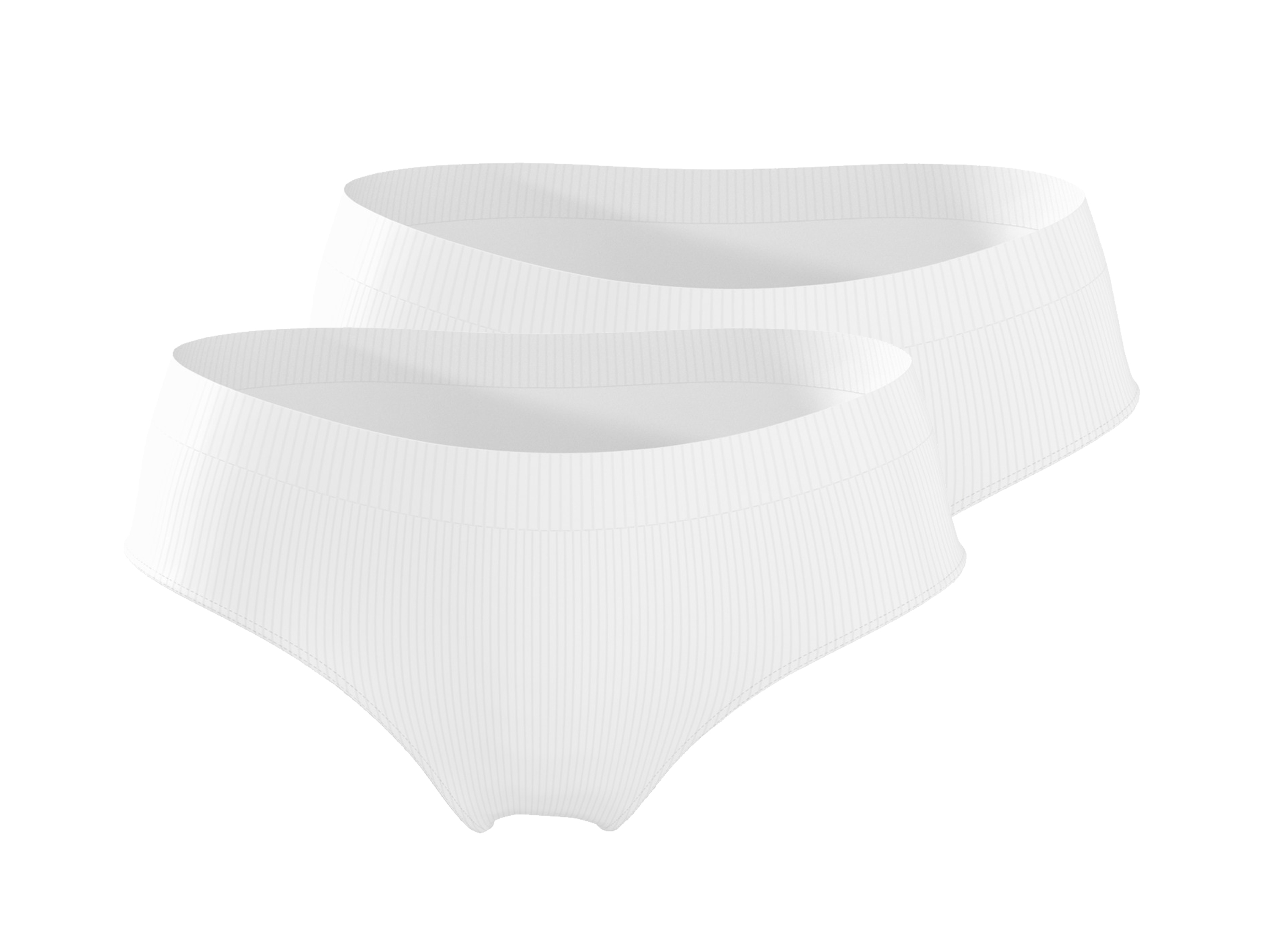 ESMARA® Majtki hipster damskie bezszwowe, 2 pary (biała, S(36/38))