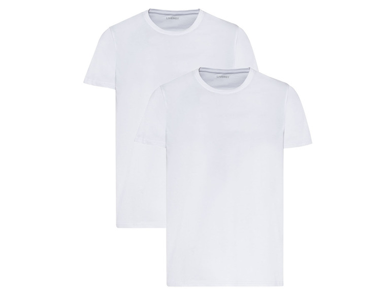 Pełny ekran: LIVERGY® Koszulki męskie z bawełny, 2 sztuki - zdjęcie 1