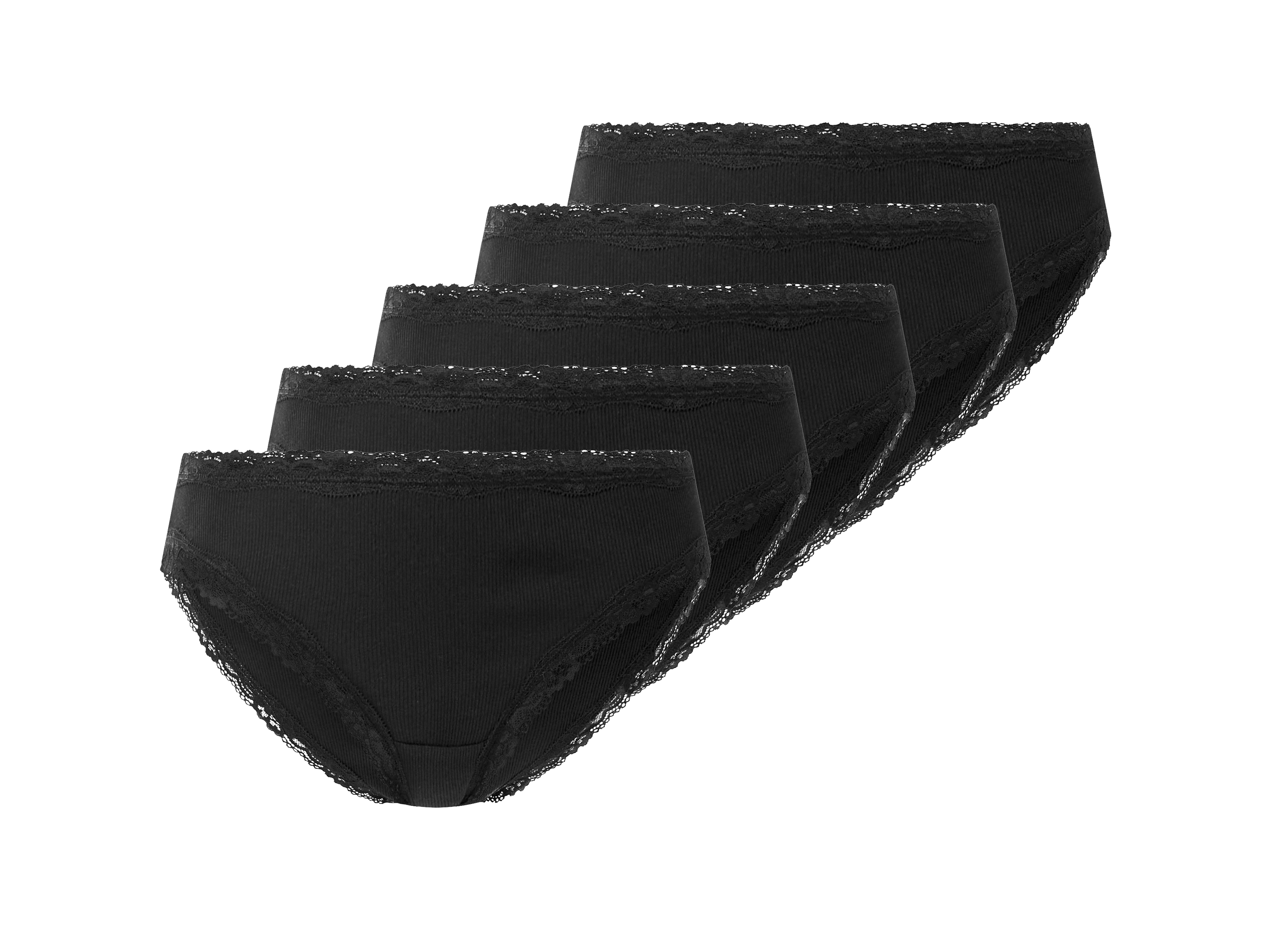 ESMARA® Majtki damskie, 5 par (Czarny, L(44/46))