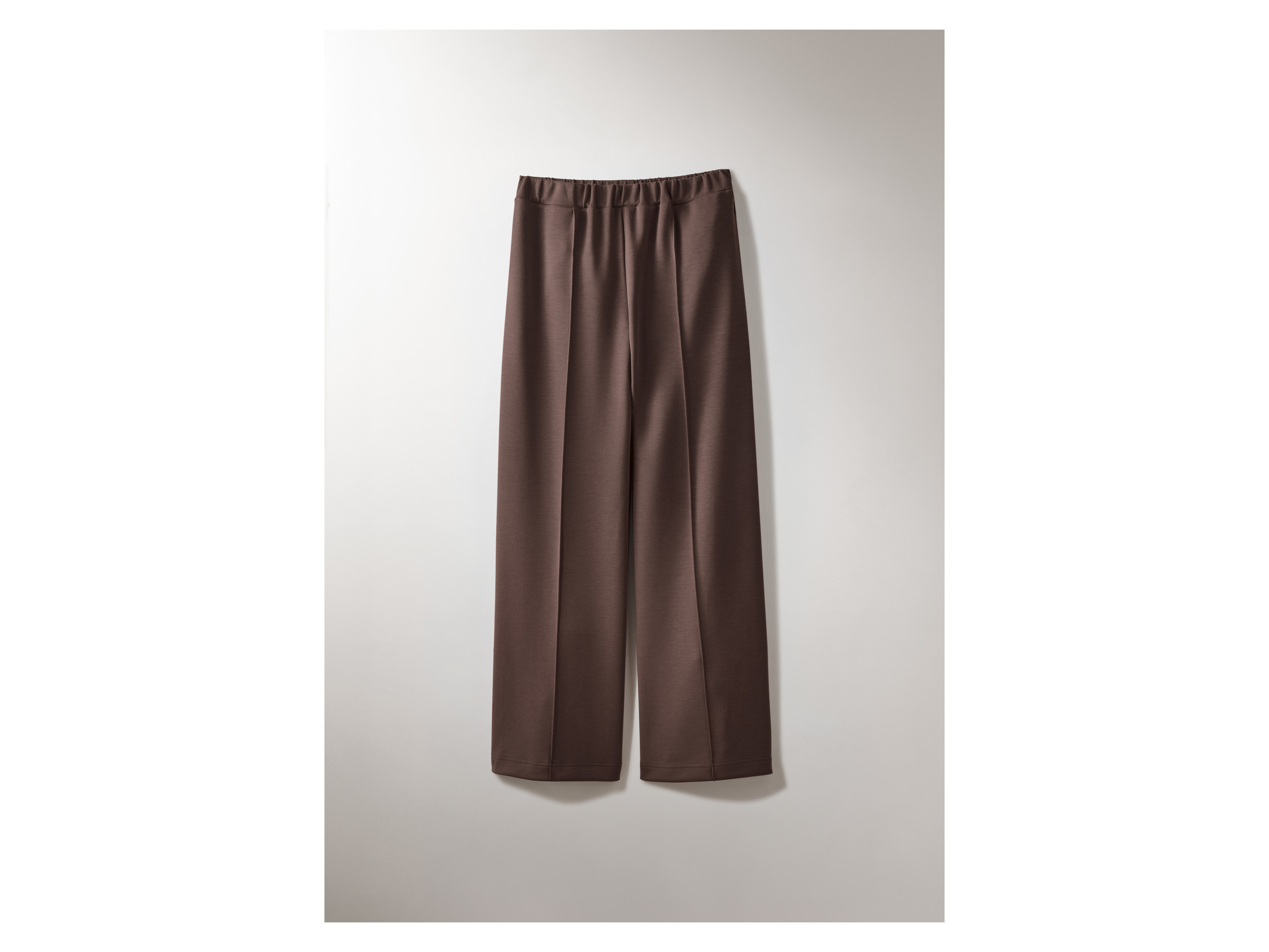 ESMARA® Spodnie damskie scuba wide leg (Brązowy, XS (32/34))