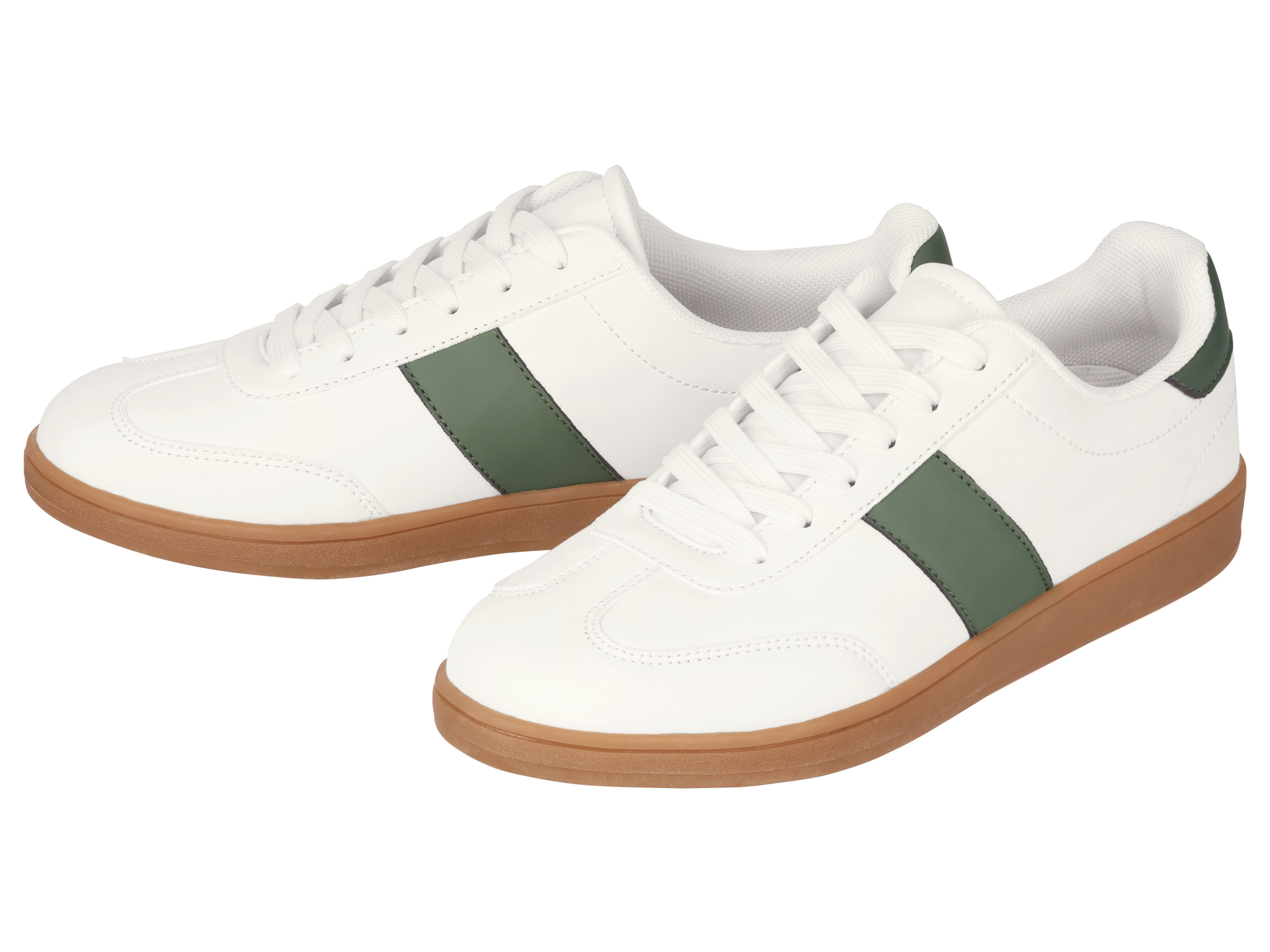 ESMARA® Sneakersy damskie (Biały/zielony, 37)