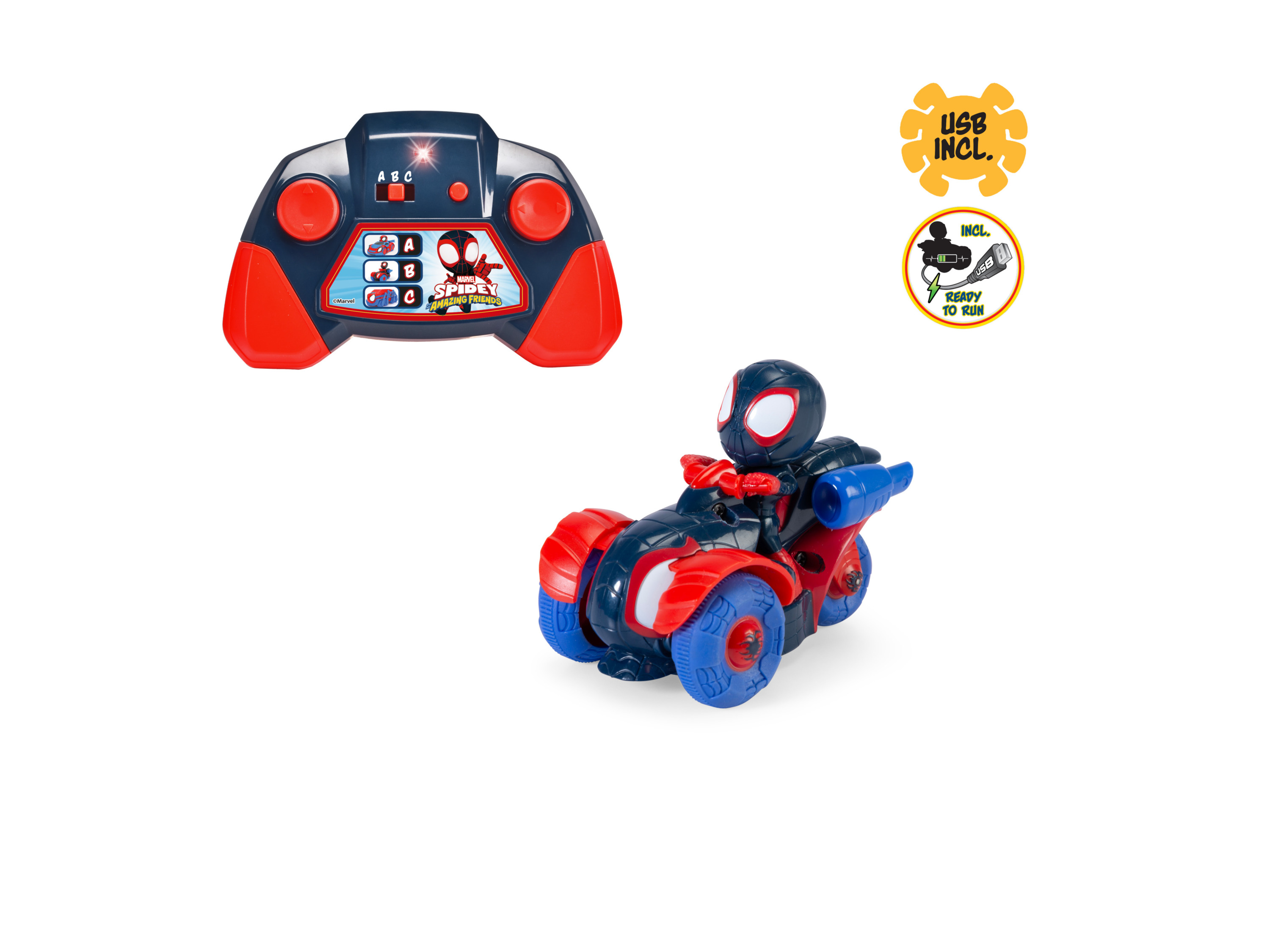 DICKIE Zdalnie sterowany Spidey 1:50 Pełzacz RC Spidey 1:50 Pajęczak (Miles Techno-Racer)