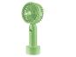 Jasnozielony, przenośny wentylator stołowy, z funkcją ładowania.