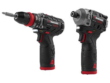 PARKSIDE PERFORMANCE® Zestaw startowy: akumulatorowa wiertarkowkrętarka oraz zakrętarka, 12 V (z akumulatorem i ładowarką)