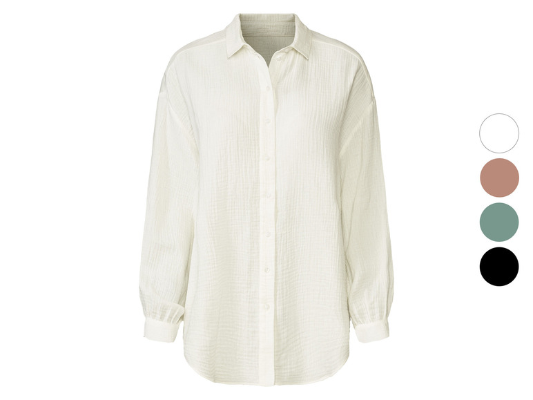 Pełny ekran: esmara® Bluzka muślinowa damska z czystej bawełny - zdjęcie 1