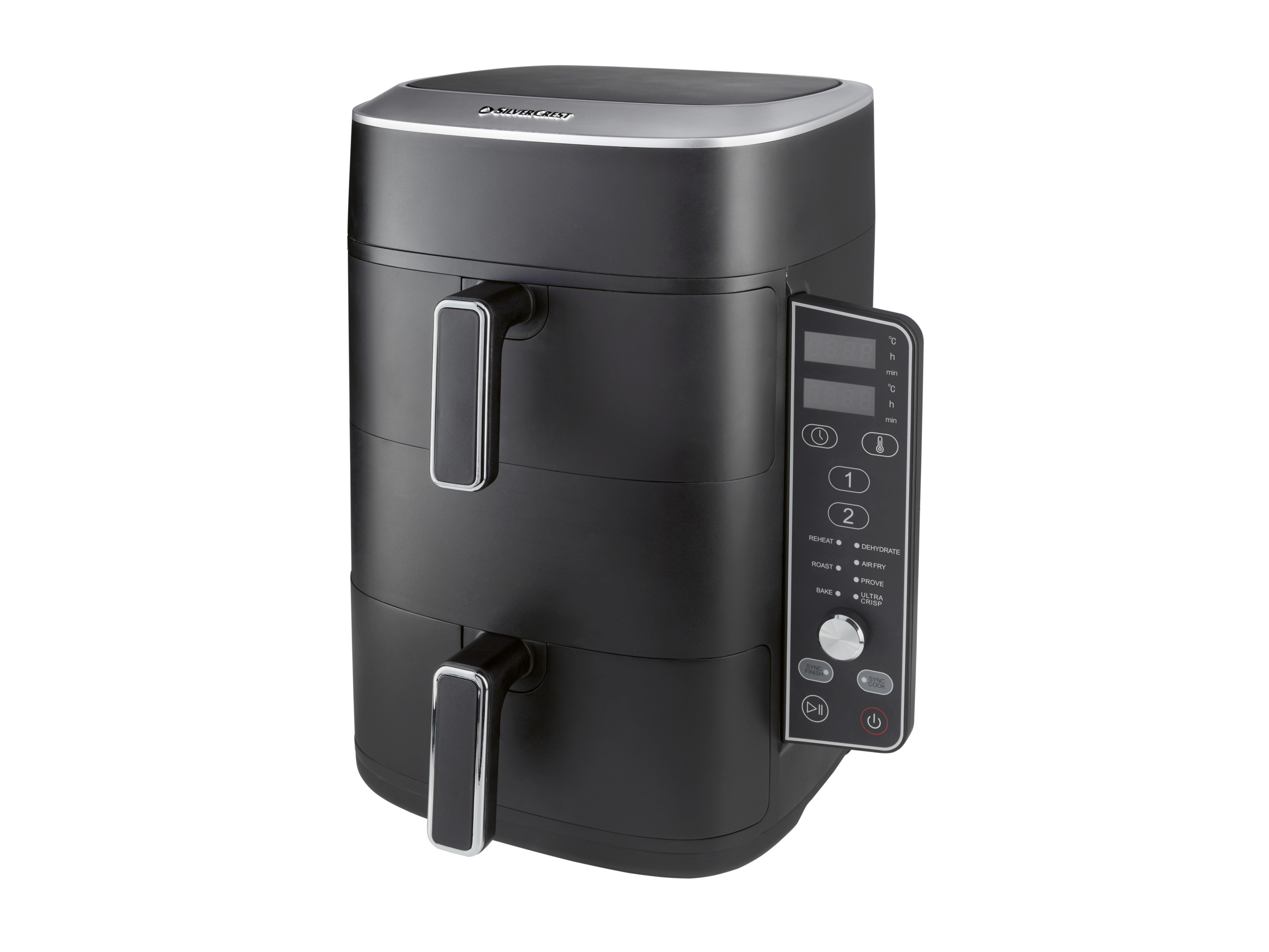 SILVERCREST® Frytkowica beztłuszczowa Air Fryer, 2470 W, z podwójnym koszem, 9 l