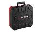 Czarno-czerwona skrzynka narzędziowa Parkside Performance.