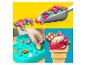 Play-Doh: szufelka kolorowej ciastoliny, bawiące się dziecko i fantazyjne lody.