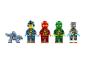 Cztery minifigurki LEGO Ninjago i lodowy smok.
