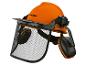 Kask ochronny PARKSIDE z siatkowym wizjerem i nausznikami