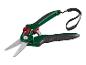 Nożyce do trawy Parkside z zielonymi uchwytami i czarnym paskiem na nadgarstek