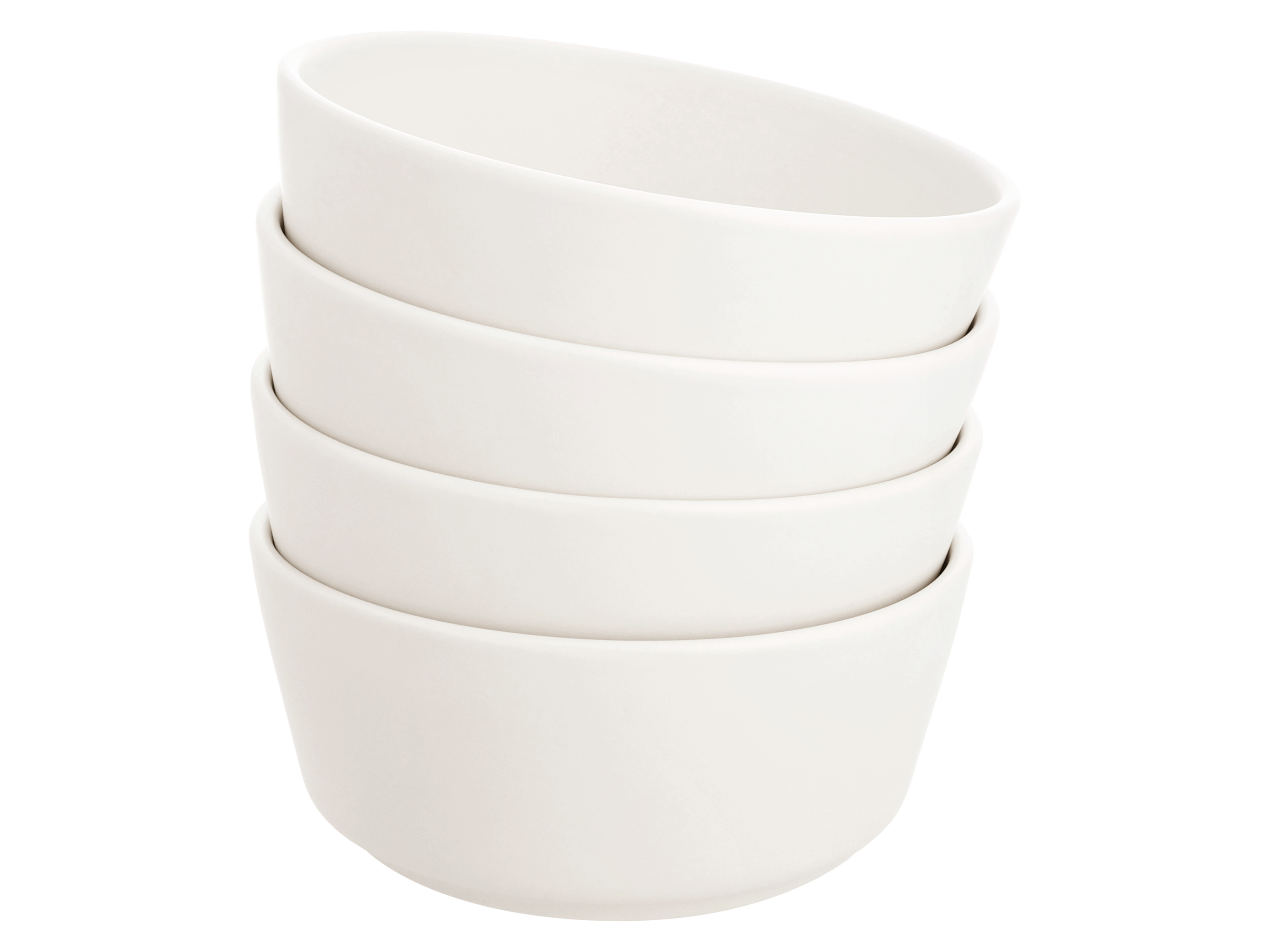 SILVERCREST® Komplet talerzy / misek, 4-częściowy (Miseczki, biała)