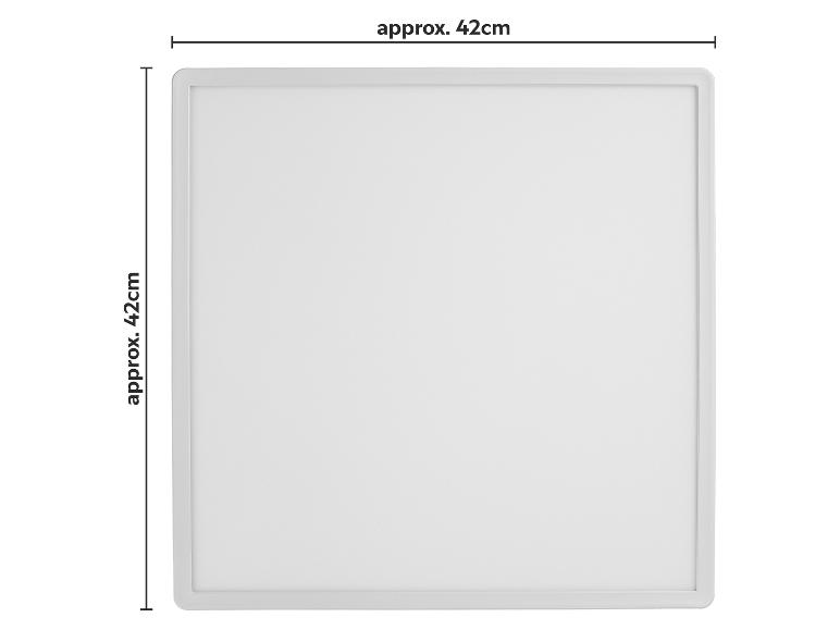 Biały kwadratowy panel LED, ok. 42 cm x 42 cm