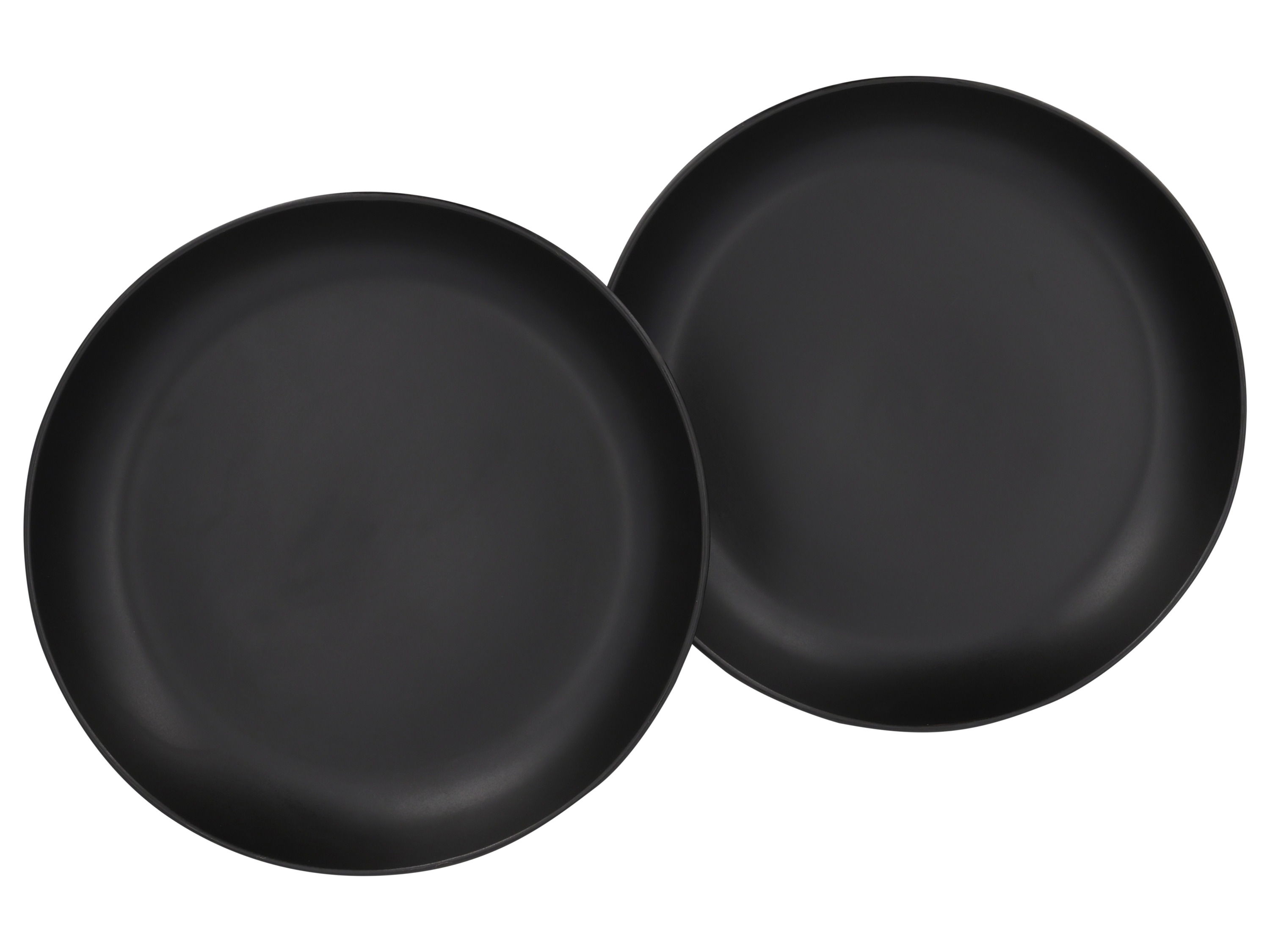 SILVERCREST® Komplet 2 talerzy obiadowych lub głębokich (Zestaw talerzy do zupy, czarny)
