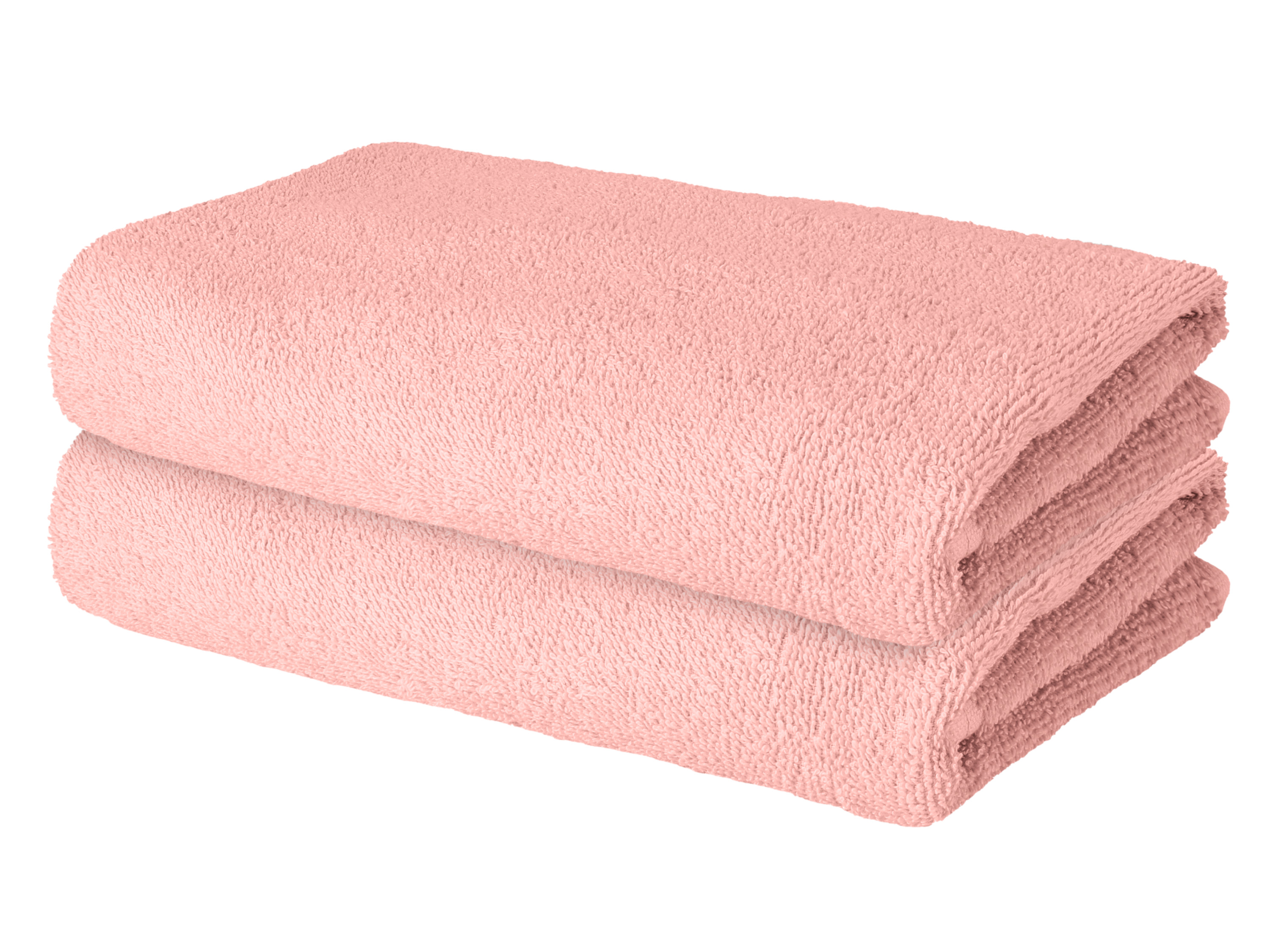 LIVARNO® Komplet 2 ręczników frotté, 50 x 100 cm (Różowy)